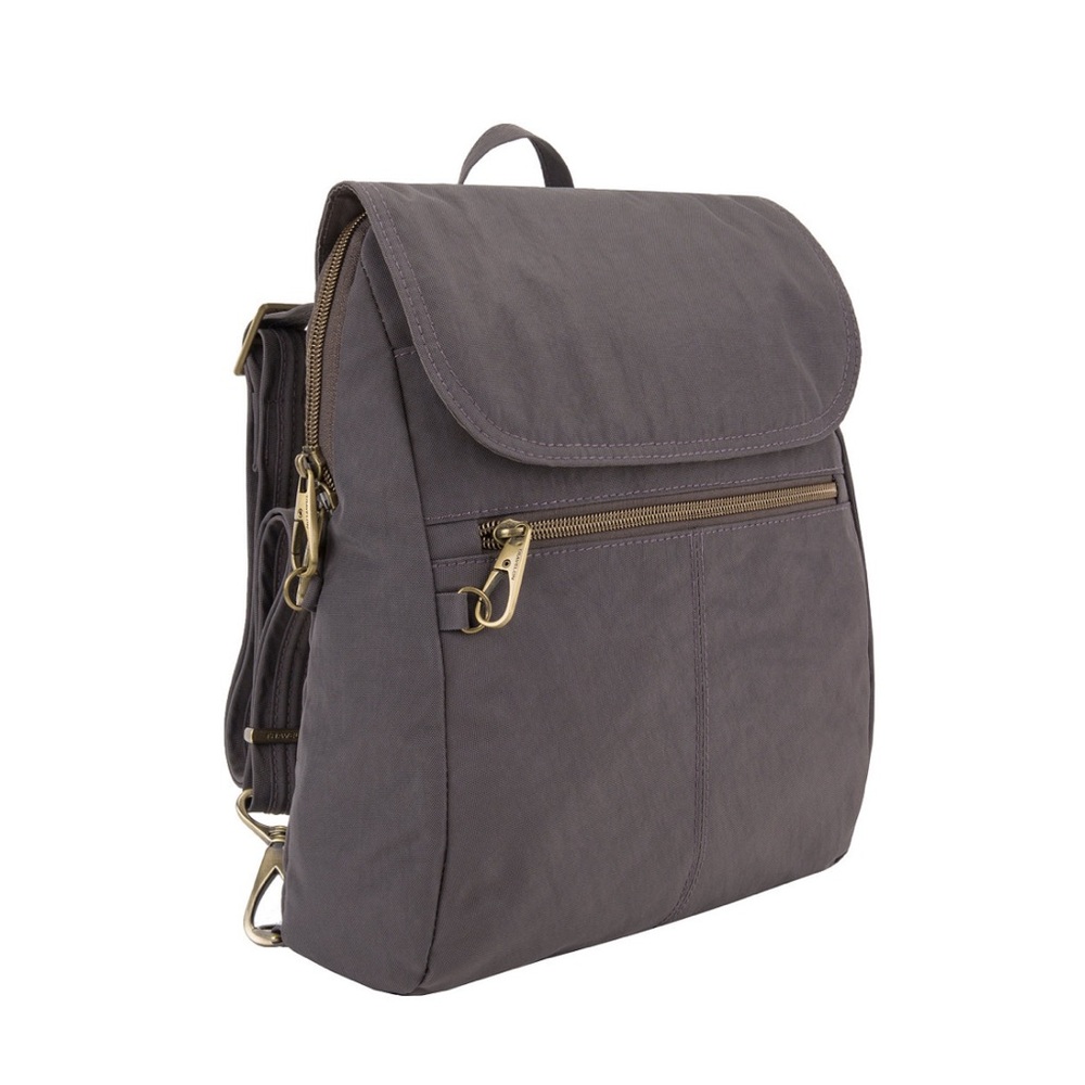 Travelon Charcoal Bag with Antique Brass Hardware